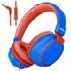 thumbnail image 1 of MIDOLA Headphone Kids Volume Limited 85/110dB Wired Over-Ear/On-Earr Foldable Headset with Inline Cable AUX 3.5mm Cord Mic for Boy Girl Child PC Notebook Tablet Blue, 1 of 5