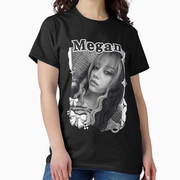 Kateye Megan Funny Kpop Y2K Group Black And White Collage Graphic Unisex T-Shirt U497, Sizes up to 5XL