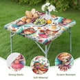 thumbnail image 4 of Colorful Fairy Princess Pattern Square Fitted Tablecloth with Elastic Edge,Square Table Cover,Washable Elastic Table Cover for Home Kitchen Party Decor 34"x34", 4 of 6