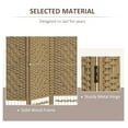 thumbnail image 5 of Folding Room Divider 4-Panel Natural Fiber Privacy Screen for Home Office, 5 of 9