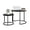 Black, variant on Small Coffee Table Set of 2, Round End Tables for Living Room, Modern Black Nesting Tables, Farmhouse Wood Side Table With Metal Frame, Easy Assembly, Stacking
