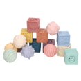thumbnail image 2 of Blocs de Construction Doux Bébé Sensoriel Silicone Éducatif Blocs Empilables Carrés et Ronds, 2 of 8