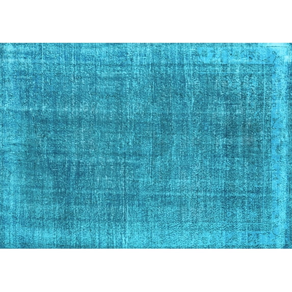 Ahgly Company Indoor Rectangle Persian Light Blue Traditional Area Rugs, 7' x 9'