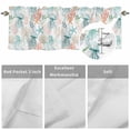thumbnail image 4 of Curtain Valance for Windows, Watercolor Jellyfish Starfish Coral Kitchen Valances Rod Pocket Short Curtains, Ocean Coral Marine Life Window Valance for Bedroom Bathroom Living room 42x18in, 4 of 9