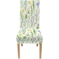 thumbnail image 5 of Vintage Floral Spring Flowers Grass Botanical Dining Chair Covers Set of 6 Stretch Chair Slipcovers Universal Removable Washable Chair Seat Covers Protector for Living Room,Kitchen,Hotel, 5 of 5