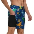 thumbnail image 3 of Haiem Dinosaur In Space Men'S Quick-Dry Swim Trunks: Comfortable Beach Shorts With Mesh Lining And Pockets - Ideal For Swimming And Sunbathing X-Large, 3 of 9