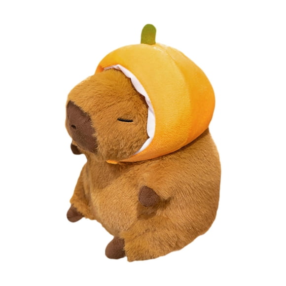 Peluche de carpincho, animal de peluche para decoración del hogar, muñeco de dibujos animados marrón naranja y m