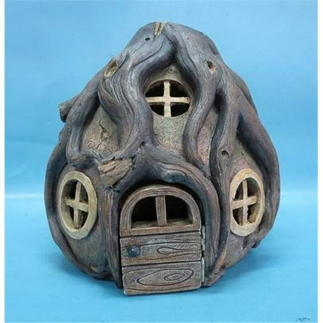 Hi-Line Gift 72042-19 Stone House Fairy Garden with Roots