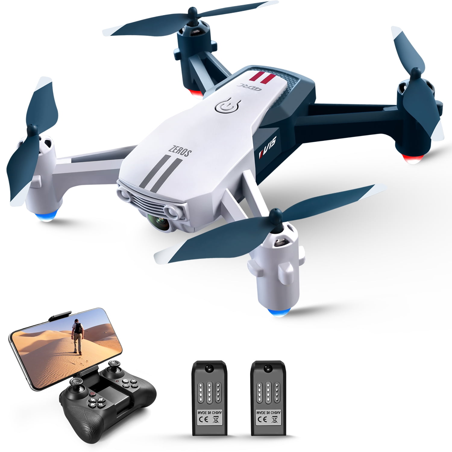 4DRC Wifi FPV with Camera, Headless Mode/3D Flips, RC Quadcopter for Beginners,Bluey - Walmart.com