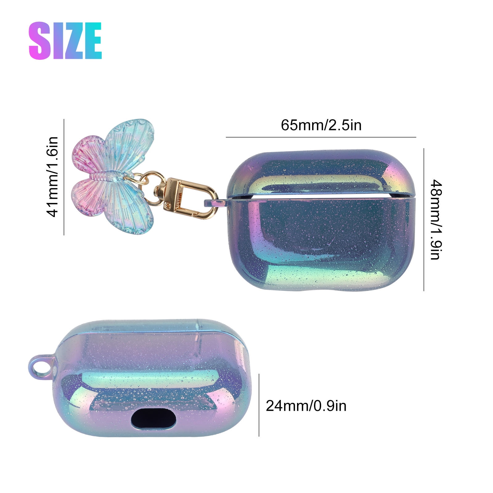 Blue Butterfly Earbud Case Cover - Compatible with Apple AirPods Pro®