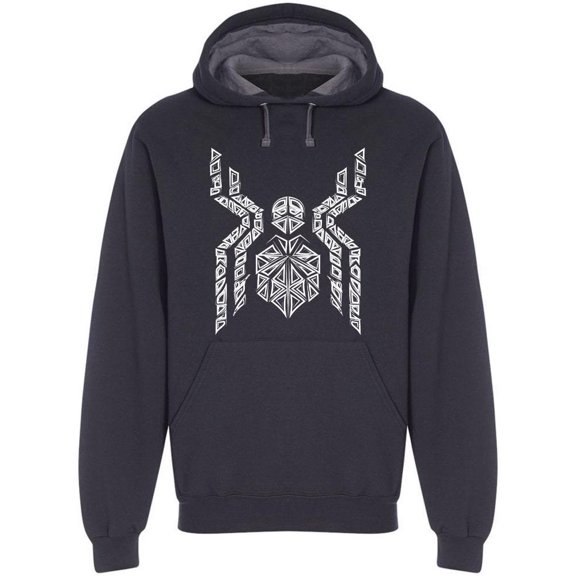 Spider In Geometric Design Hoodie Men -Image by Shutterstock, Male x-Large