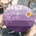 thumbnail image 3 of Geometric Stripes Round Fitted Table Cover Minimalist Purple Gradient Pattern Waterproof Table Cloth with Elastic Edge Wipeable Tablecloth for Picnic Camping Party Fits 45"-54" Diameter, 3 of 8