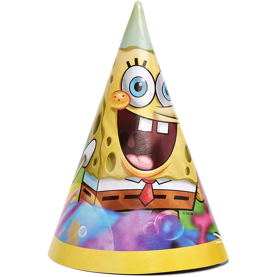 SpongeBob SquarePants Party Hats, 8ct