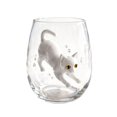 thumbnail image 3 of Cute Cat Pattern Clear Glass Tumbler 4.2" Everyday Drinking Cup Smooth Rim Leak-Proof Glassware for Hot & Cold Beverages, 3 of 3
