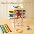 thumbnail image 4 of Hioecau 1 Set Wooden Stick Tower Dice Game Fine Motor Focus Training Colorful Stick Counting Math Educational Board Game Gift, 4 of 8
