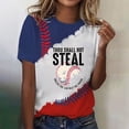 thumbnail image 2 of Camisas de Manga Larga para las Mujeres Encaje Suelto Impreso Cuello Redondo Superior, Manga Corta Blusa de Moda de Verano, 2 of 3