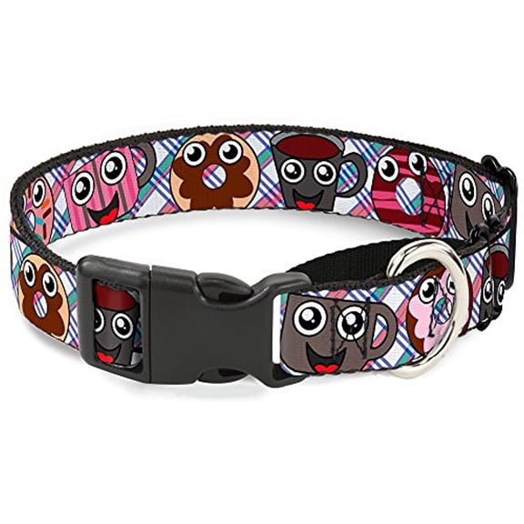 Buckle-Down Donuts & Coffee Cartoon Martingale Dog Collar