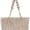 Beige, variant on Women Fluffy Plush Tote Handbag, Soft Fuzzy Striped Furry Shoulder Bag with Pom Pom Handle, Large Capacity Casual Fashion Faux Fur Shopper Bag for Daily Travel
