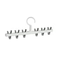 thumbnail image 1 of 6-Clip Rotating Sock & Underwear Organizer with Windproof Swivel Hook - Sturdy PP Plastic for Balcony/Laundry Room Use, 1 of 6