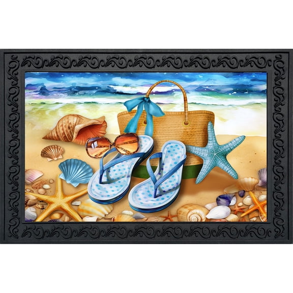Briarwood Lane Summer Doormat 30x18 Indoor Outdoor Welcome To the Beach For Summer Doormat