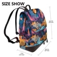 thumbnail image 2 of Xecao Fantasy Cosmic Landscape Pattern Women's Leather Backpack for School, Work, Travel - Stylish PU Leather, Spacious Design, Zipper Closure, 2 of 4