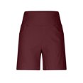 thumbnail image 4 of Gamivast Womens Shorts for Women 2025 Trendy Knee Length Stretchy High Waisted Shorts Summer Casual Shorts with Pockets Wine M My Order History Online, 4 of 8
