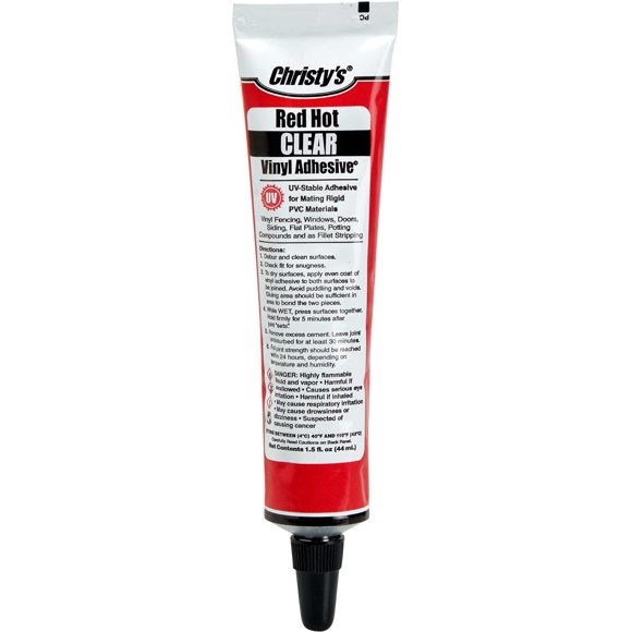 Tubo adhesivo Christy's Red Hot Vinyl de 45 ml
