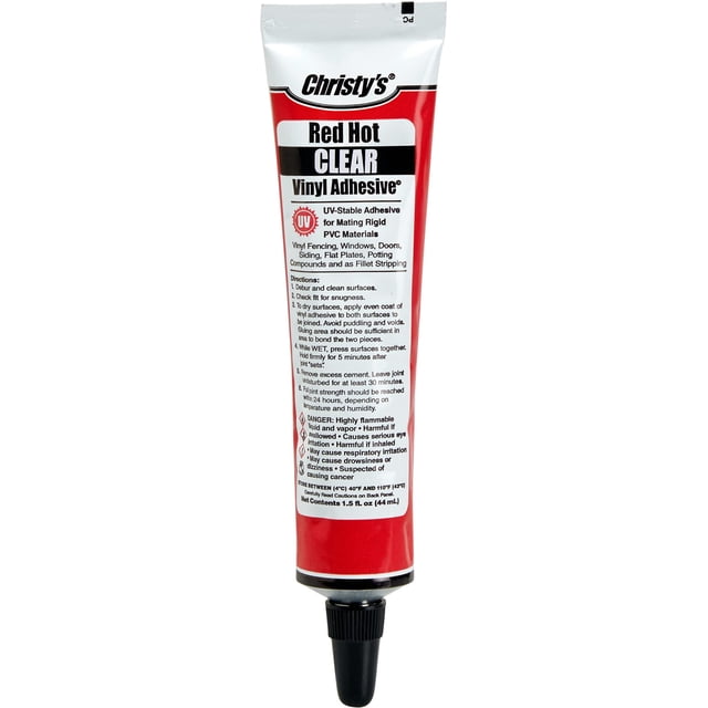 Tubo adhesivo Christy's Red Hot Vinyl de 45 ml