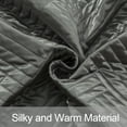 thumbnail image 5 of NTBAY 3 Pieces Silk Satin King Quilt Set, Luxury Bedspread Coverlet Set, 106"x92", Dark Gray, 5 of 7