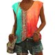 thumbnail image 1 of Camiseta sin mangas con degradado para mujer, camiseta de verano para mujer, camiseta sin mangas con degradado, camiseta con degradado, durabilidad prolongada, 1 of 7