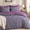 Dusty Purple-Queen, variant on Rust Brown Queen Size 3 Piece Floral Aesthetic Soft Lightweight Comforter Bedding Set