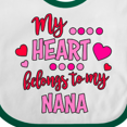 thumbnail image 4 of Inktastic My Heart Belongs to my Nana Boys or Girls Baby Bib, 4 of 4