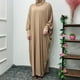 Ramadan Musulman une Pièce Robe de Prière Vêtement Femmes à Capuche Plein Abaya J9K6 – image 4 sur 9