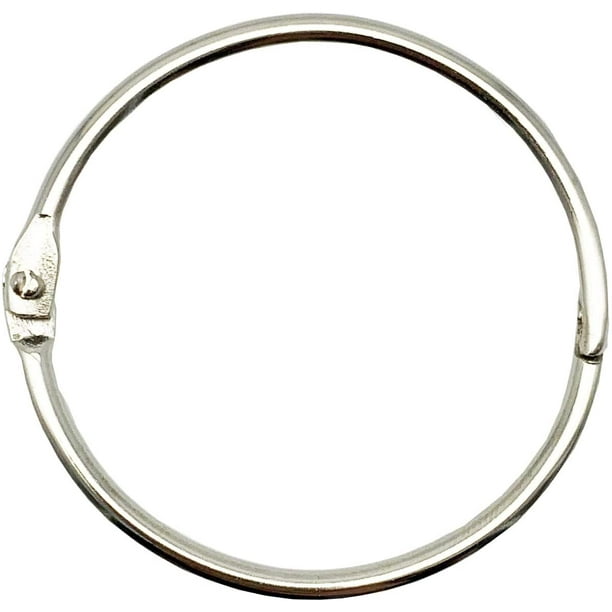 KTOJOY 2 Inch (15 Pack) Loose Leaf Binder Rings, Nickel Plated Steel