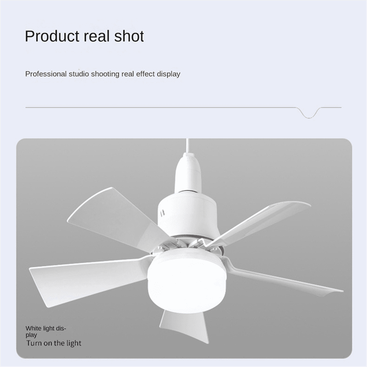 Socket Fan Light Small Ceiling Fan with Light and Remote, Screw in Ceiling Fan Light for E27 Base, for Bedroom Kitchen