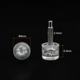 thumbnail image 2 of 3 Pairs TPU High Heel Tips Shoes Replacement Tap Caps 2.4mm Pin, 8mm Round Shape Heel Repair Caps, Transparent, 2 of 5
