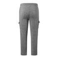thumbnail image 5 of Qgtaibl Mens Cargo Jogger Sweatpants Drawstring Elastic Waist Straight Leg Athletic Pants Thin Fleece Winter Sweatpant with Side Pockets Dark Gray (Men's M), 5 of 5