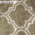 thumbnail image 5 of FairOnly Brown 2'x8'Washable Silk Wool Geometric Runner Rug for Bedroom Non Slip Ultra Soft Modern Indoor Rug for Living Room Dining Room, 5 of 7