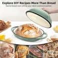 thumbnail image 4 of Davivy 6QT Oval Cast Iron Bread Oven with Domed Lid, Dutch Oven for Sourdough Bread, Bread Cloche Dutch Oven Sourdough Baking Pan with Lid, Sea Salt Green, 4 of 11