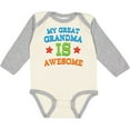 thumbnail image 3 of Inktastic My Great Grandma is Awesome Boys or Girls Long Sleeve Baby Bodysuit, 3 of 5