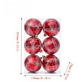 thumbnail image 2 of Todaioua 6 Pcs Plastic Christmas Ball Ornaments - Red 3" Shatterproof Tree Hanging Ornaments for Xmas, New Year, Wedding, Party & Holiday Indoor/Outdoor Decor, Red & White, 2 of 3
