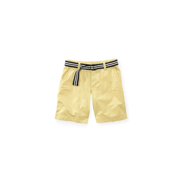 Aeropostale Shorts chinos casuales con cinturón de longitud clásica para hombre, amarillo, 32 Aeropostale chino