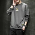 thumbnail image 4 of Sudadera con capucha blanca sin capucha de estilo hip hop para hombre, ropa de cuello redondo, sudaderas para hombre, top de cuello redondo, estilo coreano holgado y gráfico de lujo, 4 of 5