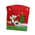 thumbnail image 4 of taburete navideño para silla, contraportada, cena, cocina, decoración del hogar, 11 estilos Monigote de nieve Sunnimix Cubierta de la silla de la Navidad, 4 of 8