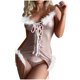 thumbnail image 3 of Lencería Sexy Gibobby para mujer Vestido de Navidad Sexy Conjunto de felpa color caqui XL, 3 of 5