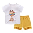 thumbnail image 5 of Rovga Baby Boys Girls Outfits Cartoon Print Short Sleeve Tops Printed Shorts 2PCS Clothes Set Fashion Dailywear, 5 of 5