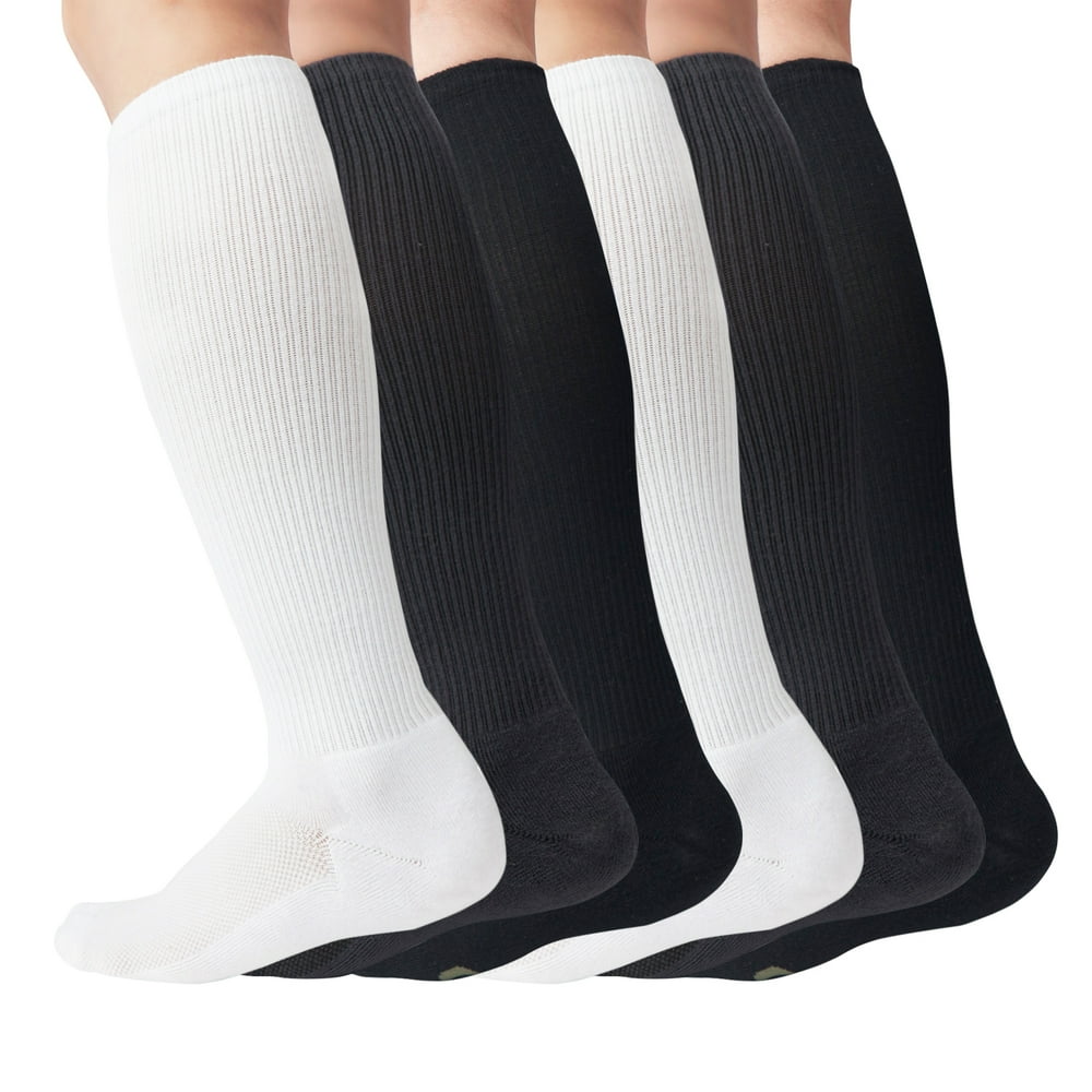  md 6 pairs 8 15 mmhg compression socks moisture wicking bamboo knee