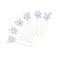thumbnail image 3 of OULII 6 Pcs Accessoires de Cheveux de Mariée Épingles à Cheveux en Forme de U Blanches pour Décoration de Mariage, 3 of 8
