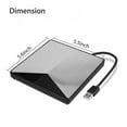 thumbnail image 2 of Lecteur DVD Enregistrement Externe Aluminium Optique USB 3.0 CD DVD +/-RW Brûleur Réécrivain pour Ordinateur Portable PC Support Windows MacOS, 2 of 10