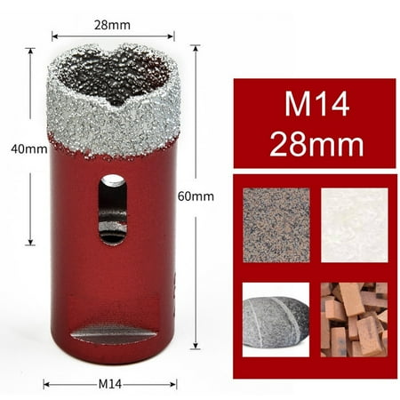 

6-68mm M14 Diamond Core Drill Bit Hole Saw Cut Stone Porcelain Tile Glass